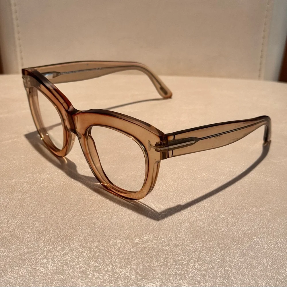 Tom Ford Womens Brown Clear Frame Glasses TF 5493 Acetate Frame Only